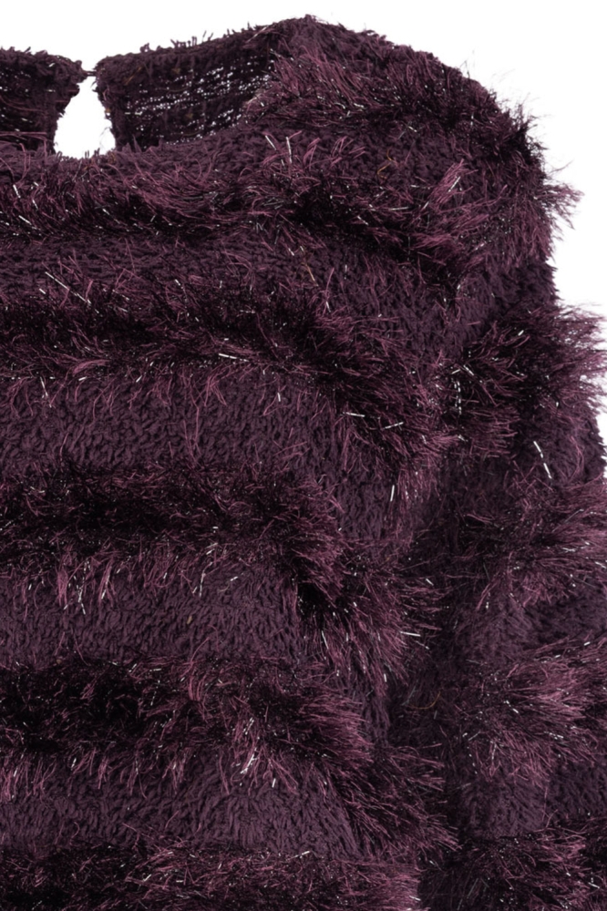 NED bordeaux dames trui | Close up