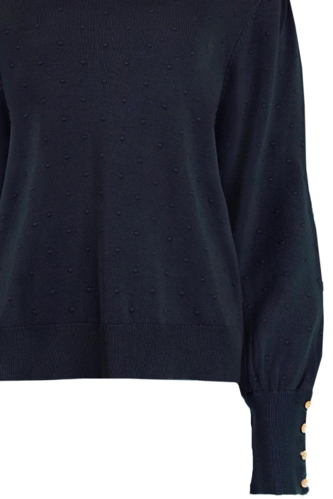 NED blauwe dames trui | Close up