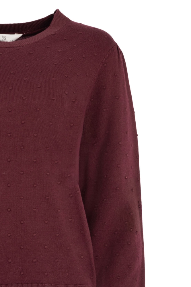 NED bordeaux dames trui | Close up