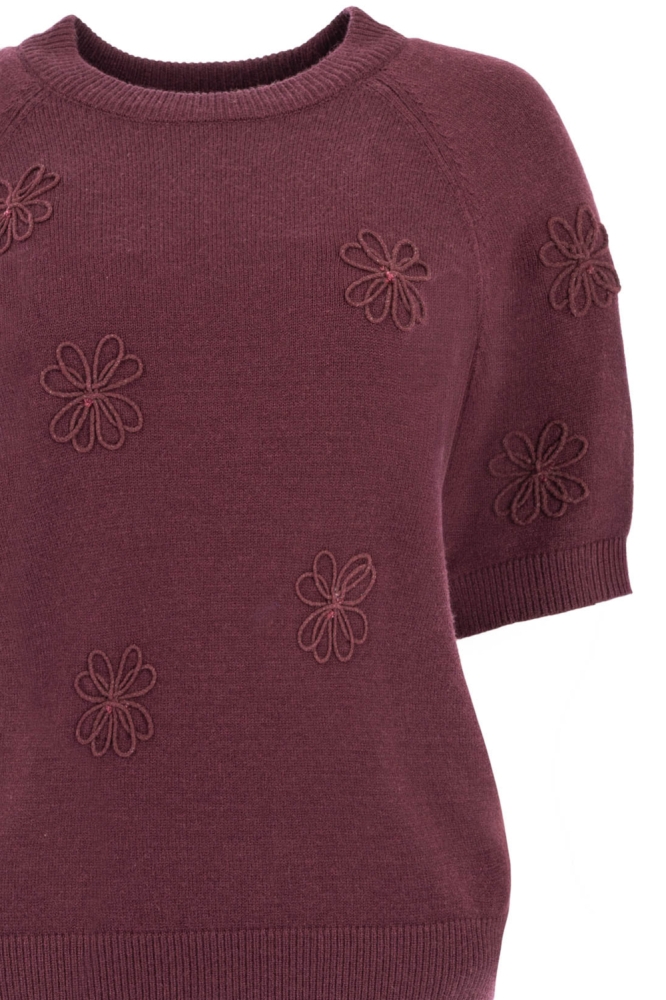 NED bordeaux dames trui | Close up