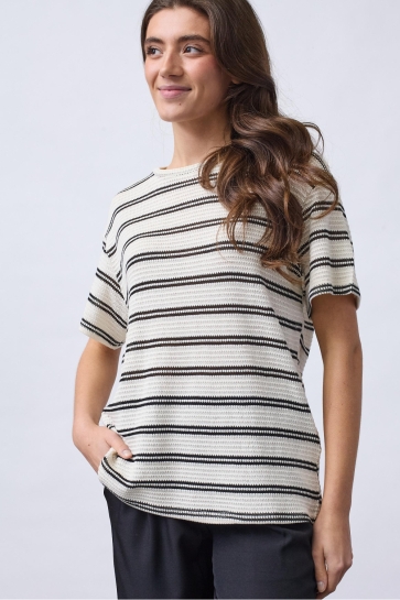 SisterS point T-shirt VEDA SS1 19788 Cream Stripes