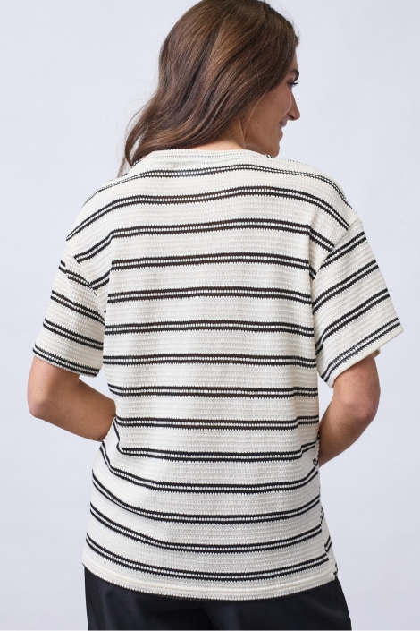 SisterS point witte dames t-shirt | Model achteraanzicht