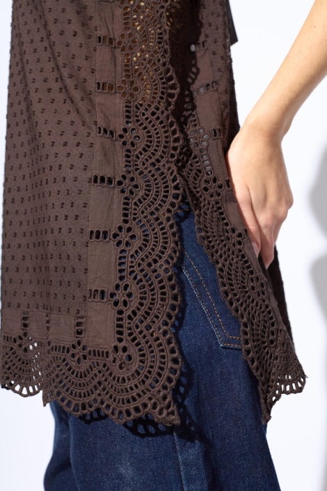 SisterS point bruine dames top | Close up