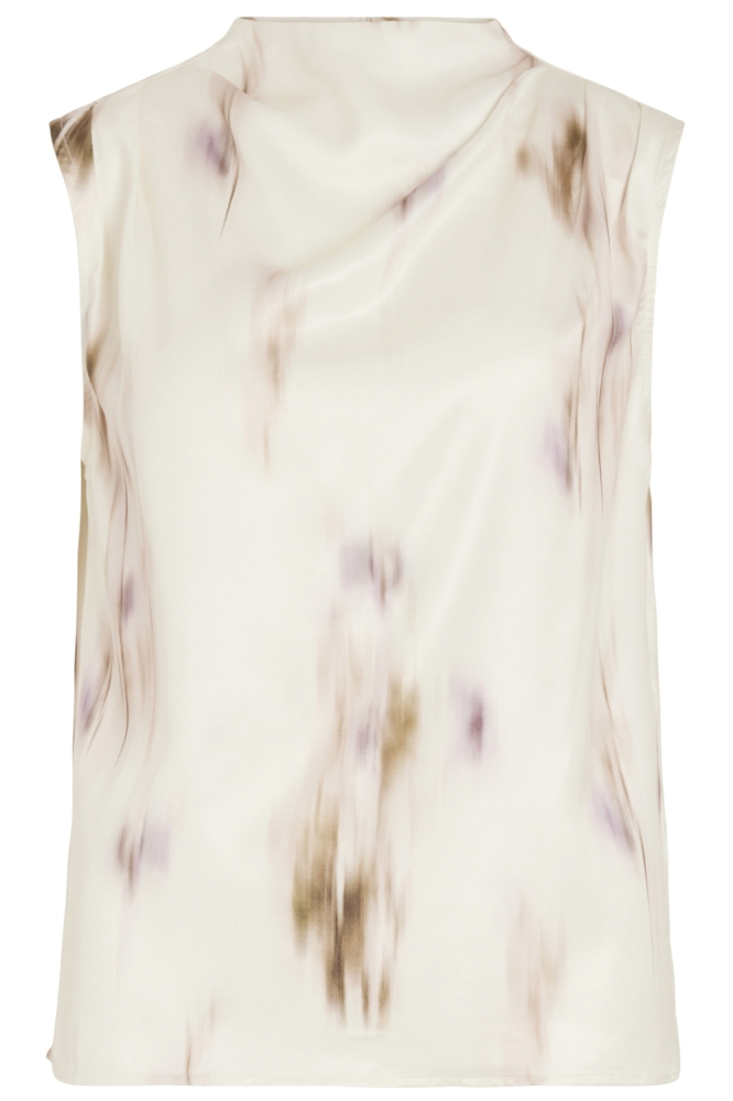 Vila beige dames top | Vooraanzicht