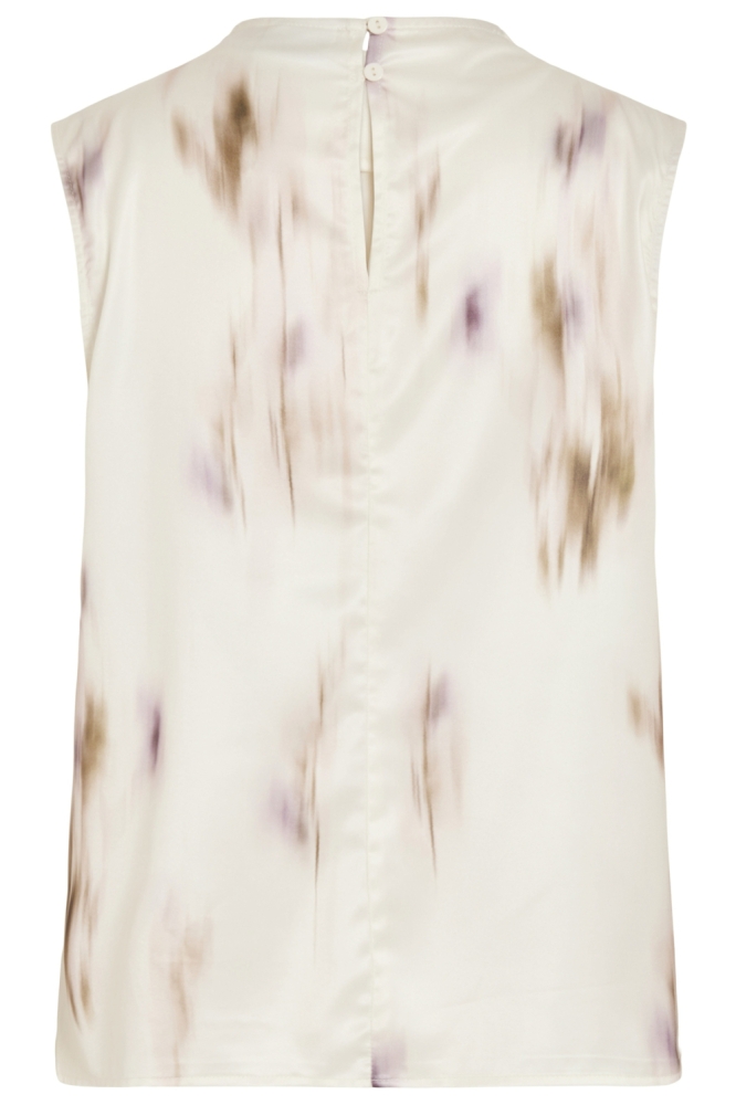 Vila beige dames top | Achteraanzicht