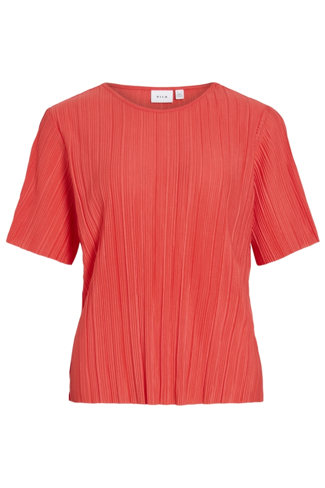 Vila rode dames t-shirt | Vooraanzicht