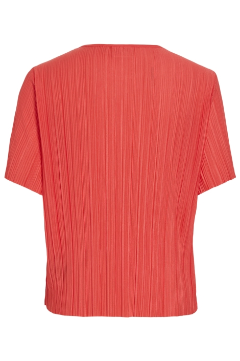 Vila rode dames t-shirt | Achteraanzicht