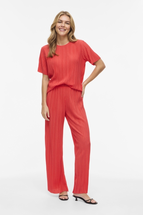 Vila rode dames t-shirt | Model