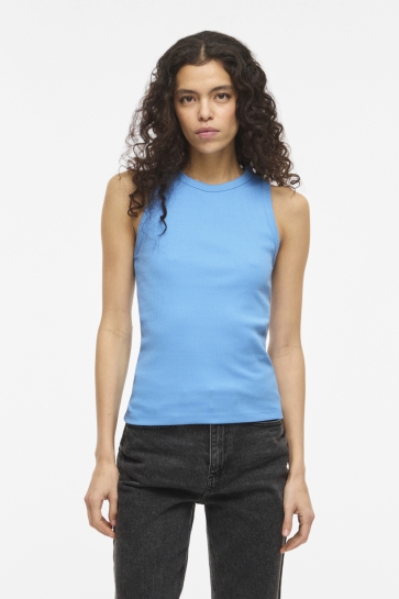 Vila visola s/l tank top - noos Blauw