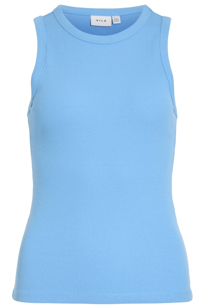 Vila blauwe dames top | Vooraanzicht