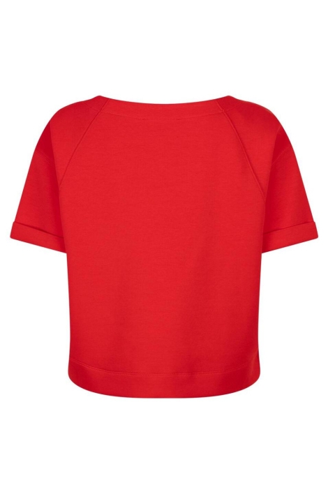 Red Button rode dames sweater | Achteraanzicht