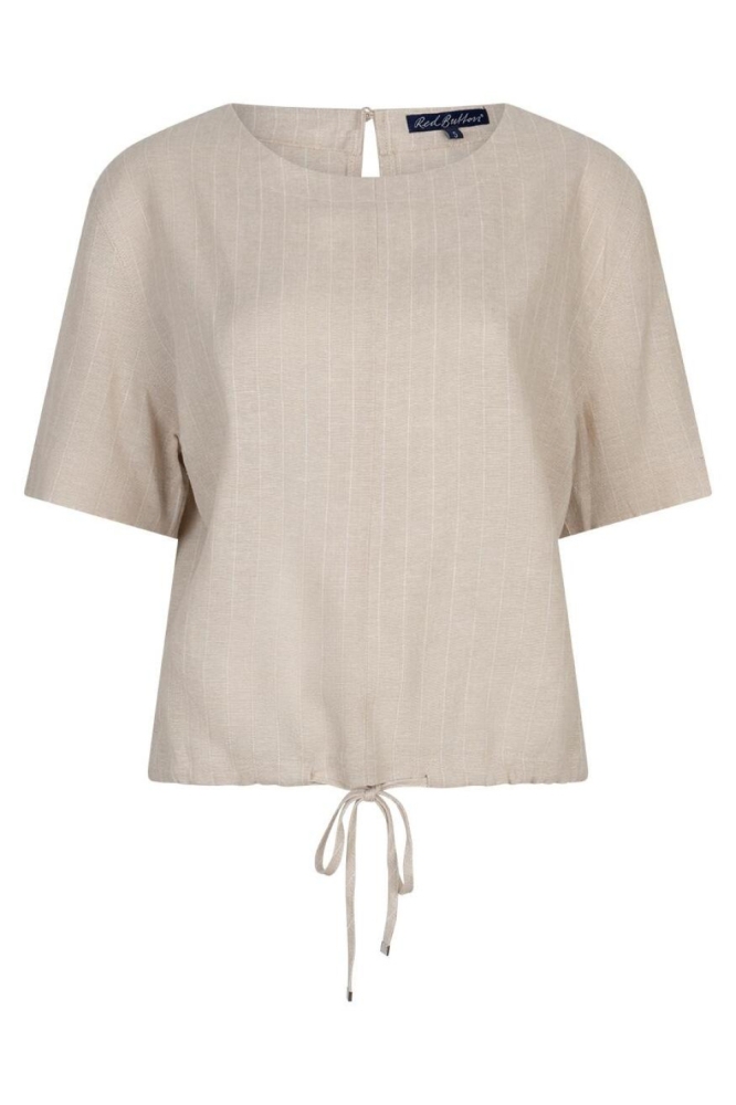 Red Button beige dames blouse | Vooraanzicht