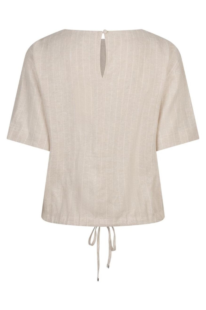 Red Button beige dames blouse | Achteraanzicht
