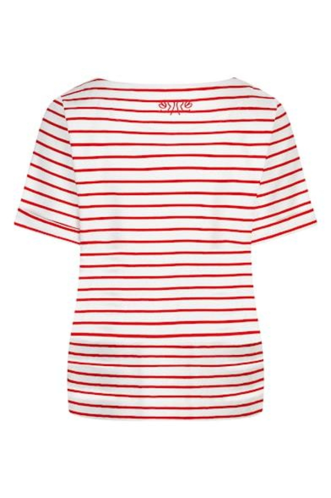 Red Button witte dames t-shirt | Achteraanzicht