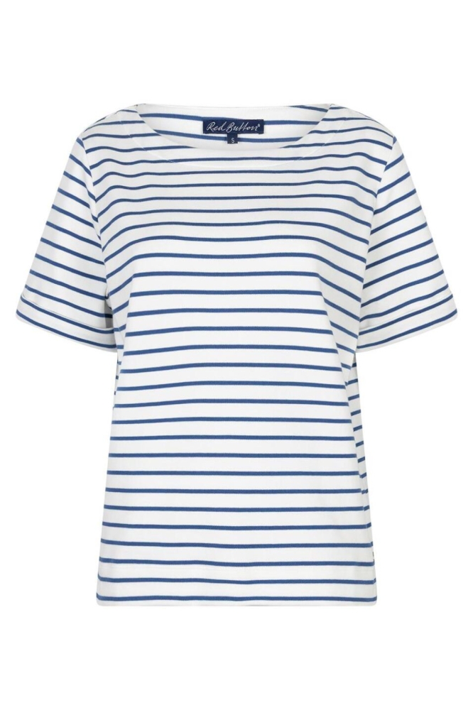 Red Button witte dames t-shirt | Vooraanzicht