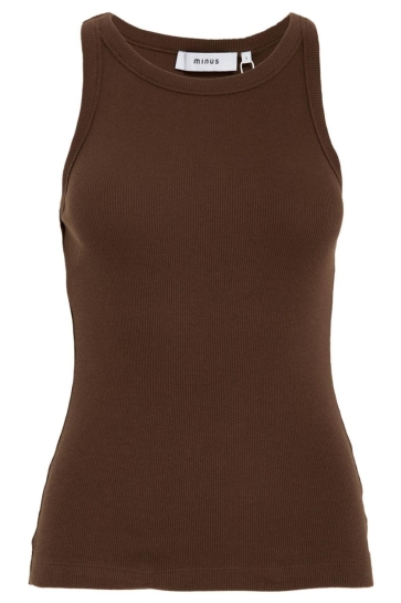 Minus Top MALUNA GOTS RIB TOP MI5326 5065 CHESTNUT