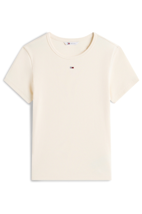 Tommy Jeans gele dames t-shirt | Vooraanzicht