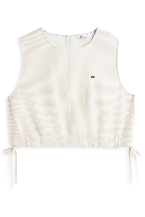 Tommy Jeans beige dames blouse | Vooraanzicht