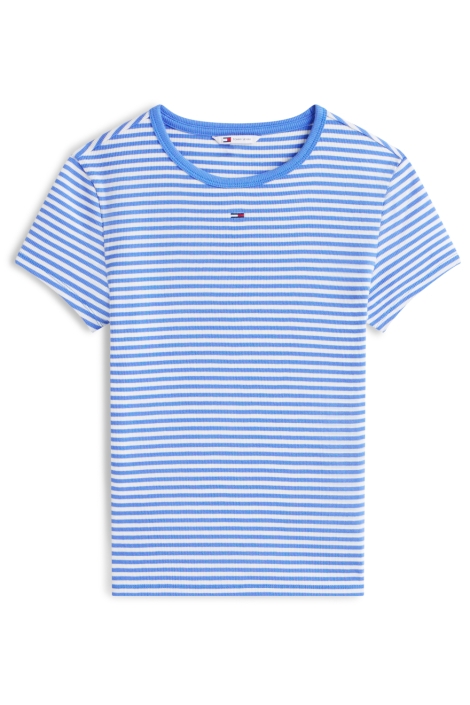 Tommy Jeans blauwe dames t-shirt | Vooraanzicht