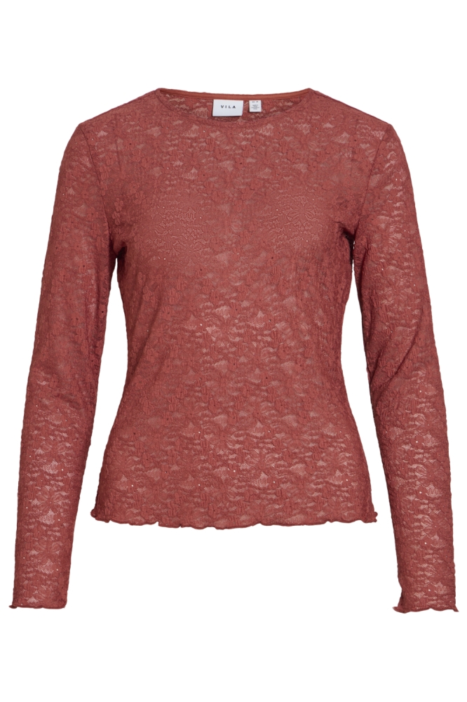 Vila oranje dames t-shirt | Vooraanzicht