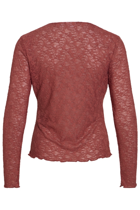 Vila oranje dames t-shirt | Achteraanzicht
