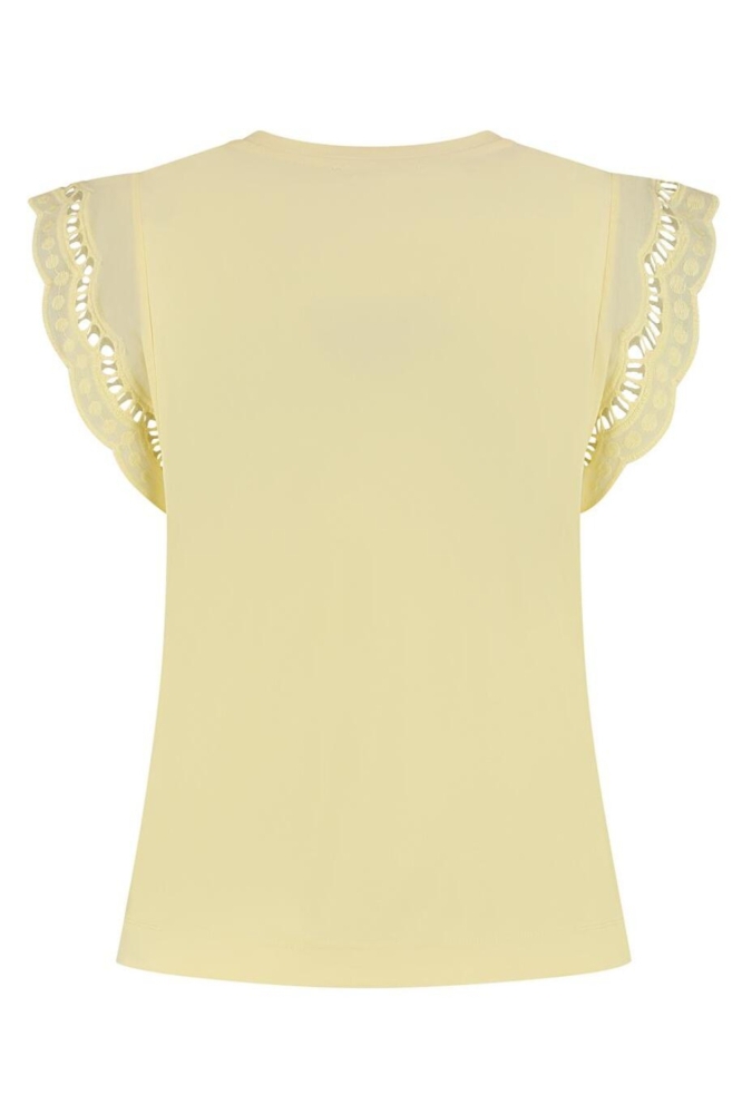 Lady Day gele dames top | Achteraanzicht