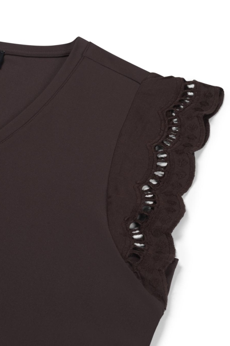Lady Day bruine dames top | Close up