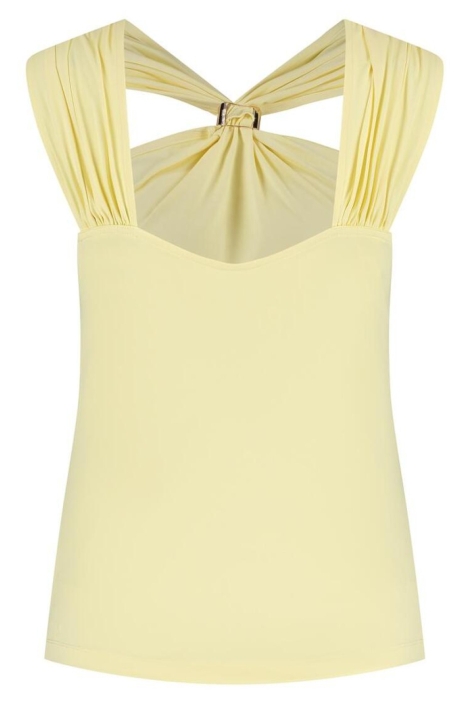 Lady Day gele dames top | Achteraanzicht