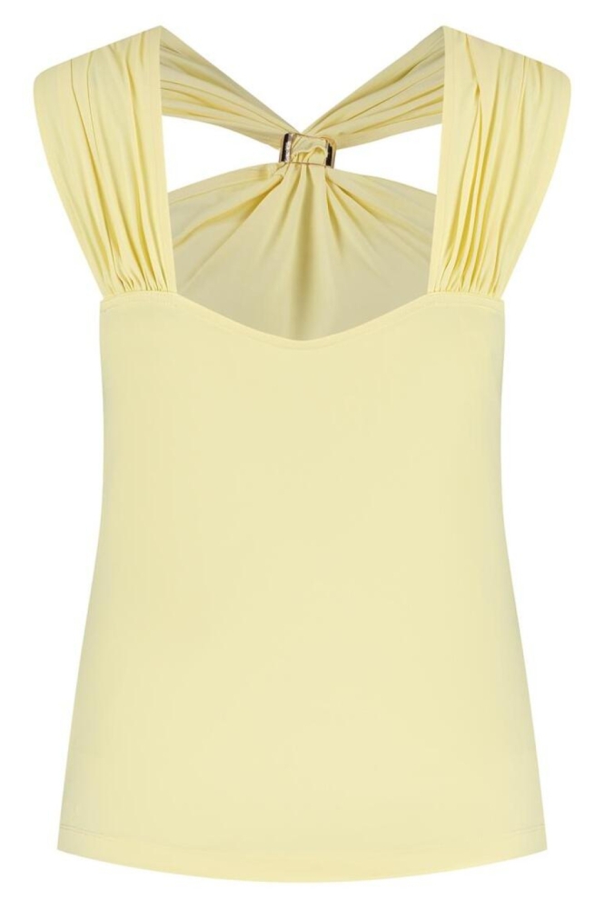 Lady Day gele dames top | Achteraanzicht