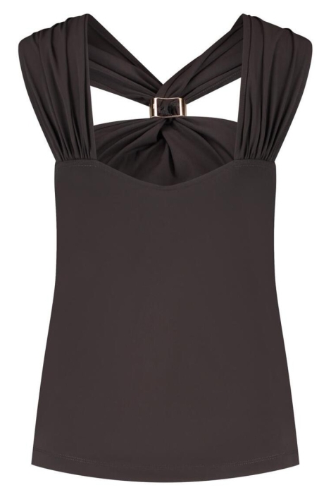 Lady Day bruine dames top | Achteraanzicht