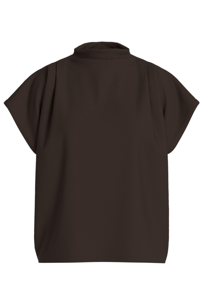 Vila bruine dames t-shirt | Vooraanzicht