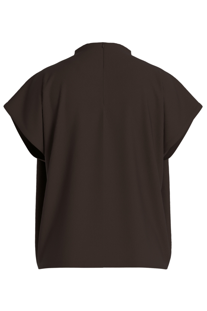 Vila bruine dames t-shirt | Achteraanzicht