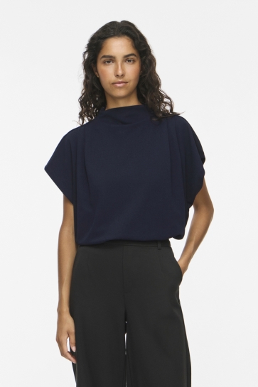 Vila Top VIMERLANO FUNNELNECK S/S TOP/1 14110286 Navy Blazer
