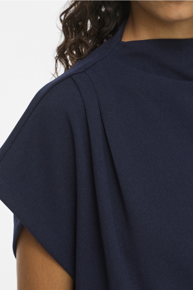 Vila blauwe dames t-shirt | Close up