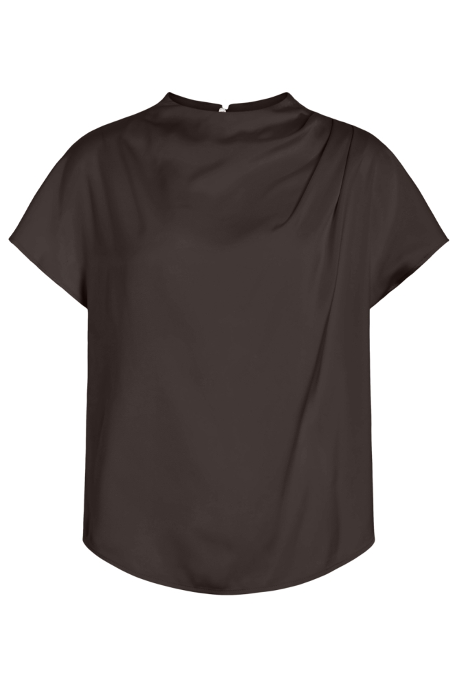 Vila bruine dames t-shirt | Vooraanzicht