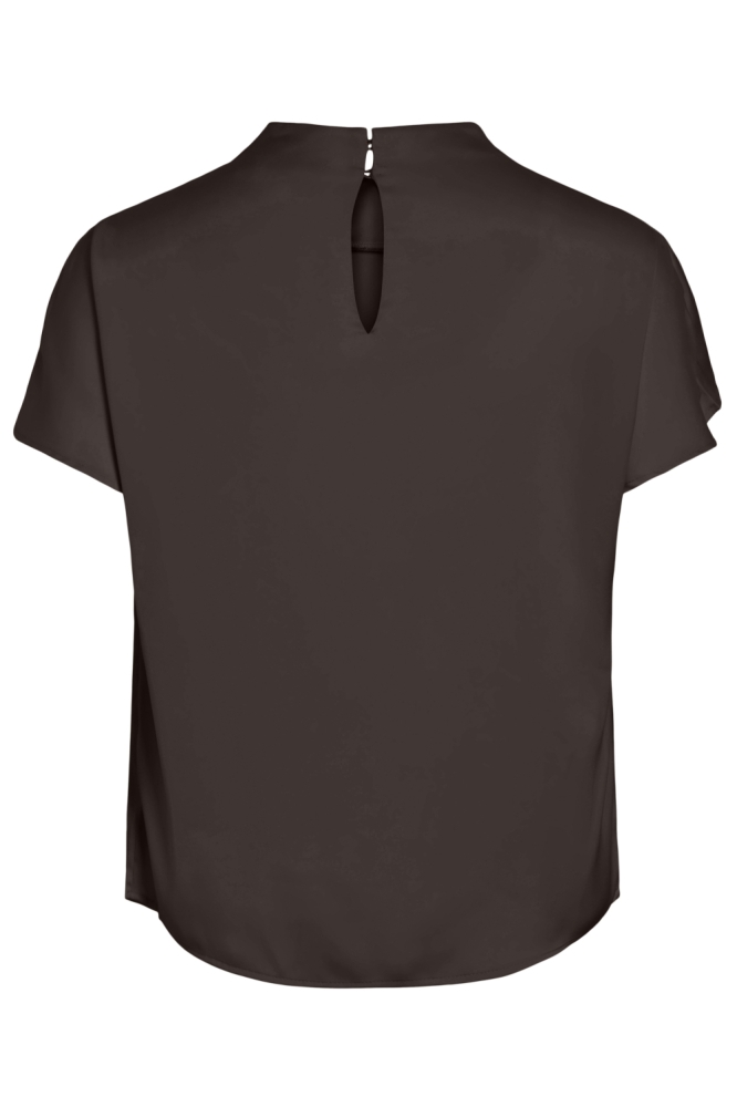 Vila bruine dames t-shirt | Achteraanzicht