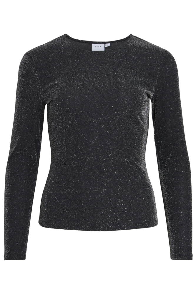 Vila zwarte dames top | Vooraanzicht