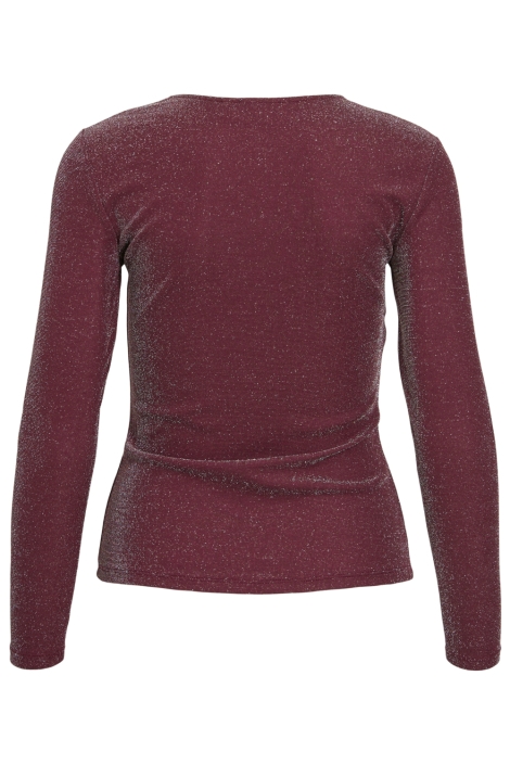 Vila bordeaux dames t-shirt | Achteraanzicht