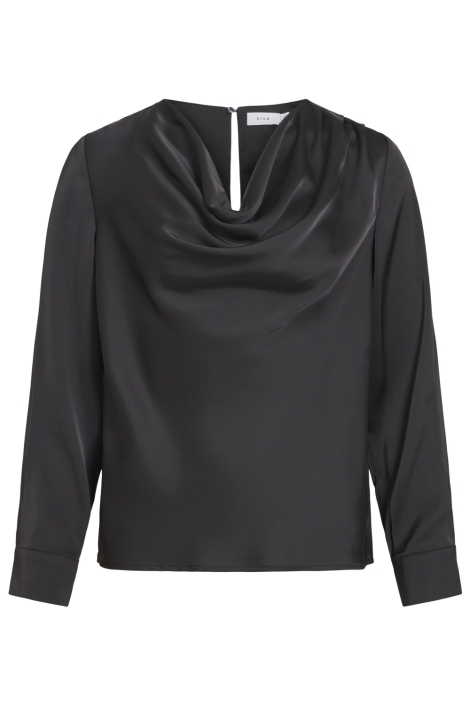 Vila zwarte dames t-shirt | Vooraanzicht