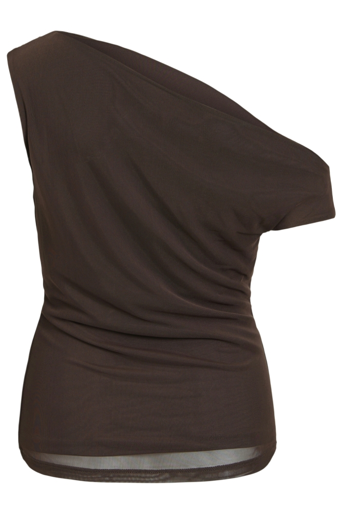 Vila bruine dames top | Achteraanzicht