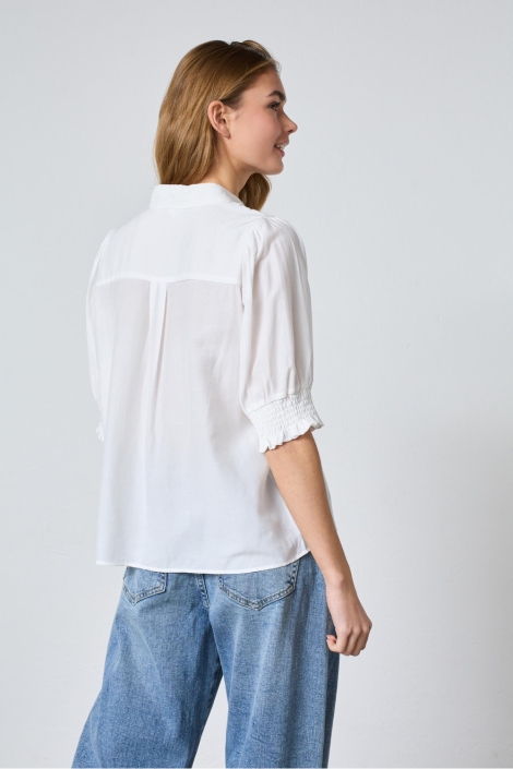 SisterS point witte dames blouse | Achteraanzicht