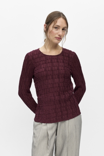 Object Top OBJEVIE L/S RE TOP NOOS 23049372 Windsor Wine