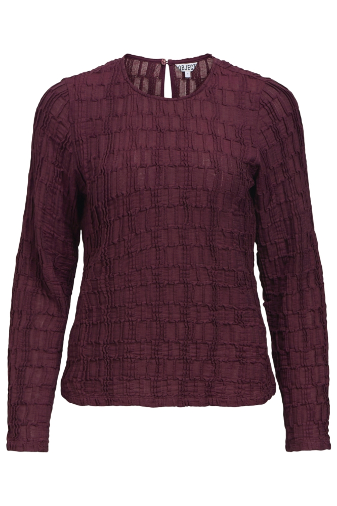 Object bordeaux dames top | Vooraanzicht