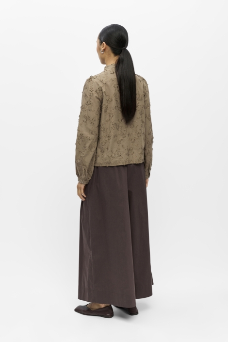Object taupe dames blouse | Model