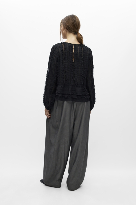 Object zwarte dames blouse | Model
