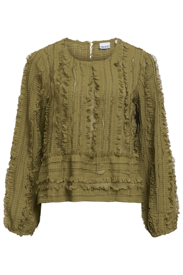 Object objfever l/s re o-neck top 147 Groen