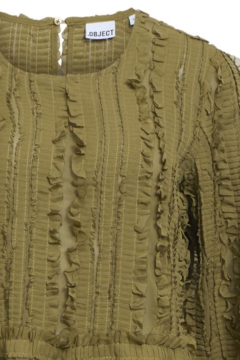 Object groene dames blouse | Kleurstaal