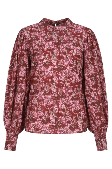 Fluresk roze dames blouse | Vooraanzicht