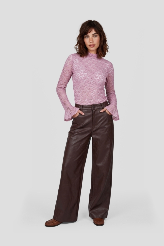 Fluresk roze dames top | Model