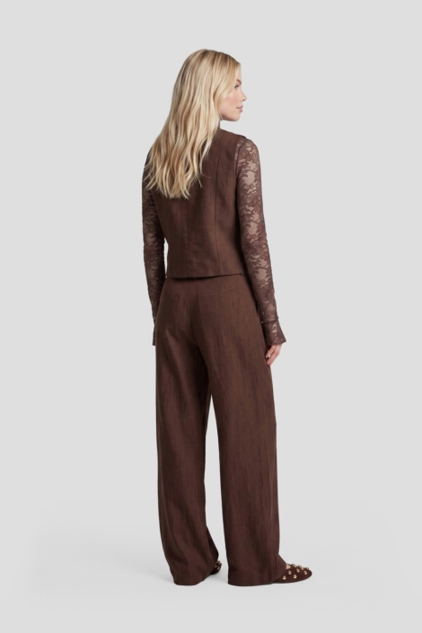 Fluresk bruine dames top | Model